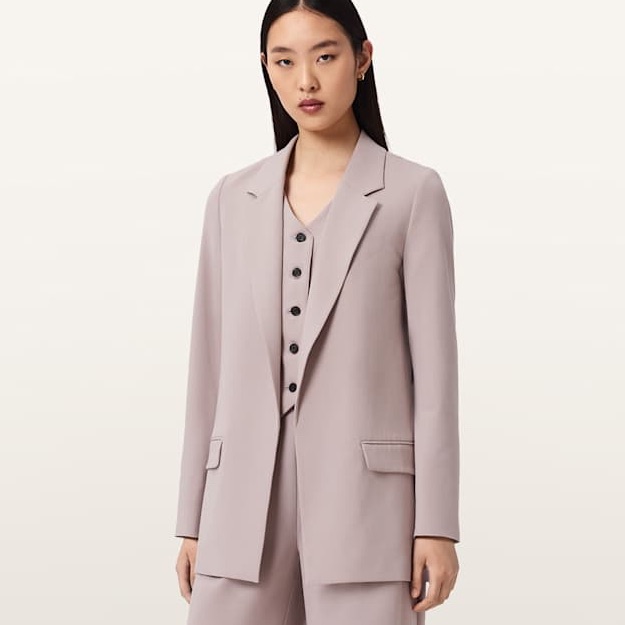 Nwt All Saints Aleida Lilac Tri Blazer Sz 0